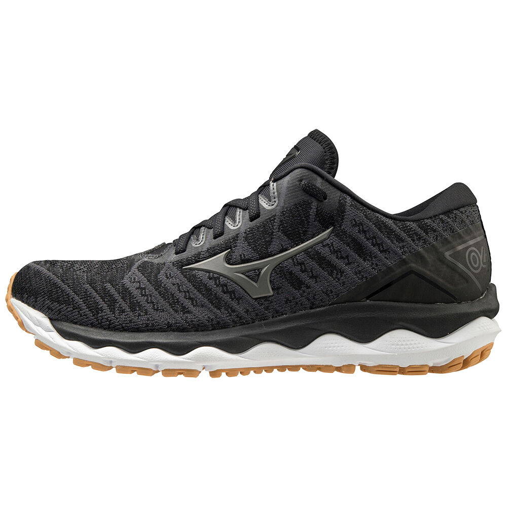 Mizuno Wave Sky 4 Waveknit Férfi Futócipő Fekete/Sötét Szürke PGY370482